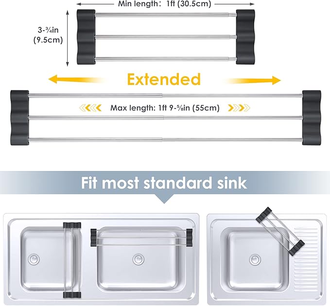 Tomorotec Adjustable Over-The-Sink Kitchen Rack