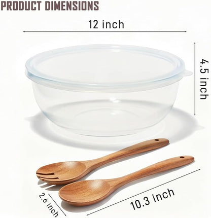 6.2Quart Large Glass Bowls