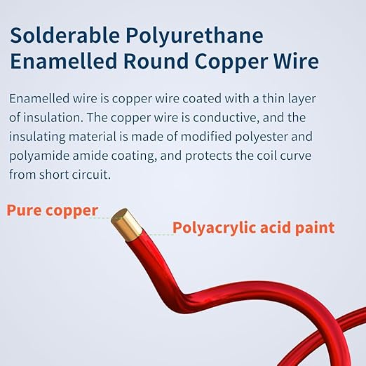 BNTECHGO 18 AWG Magnet Wire - Enameled Copper Wire - Enameled Magnet Winding Wire - 1.0 lb - 0.0393" Diameter 1 Spool Coil Red Temperature Rating 155℃ Widely Used for Transformers Inductors