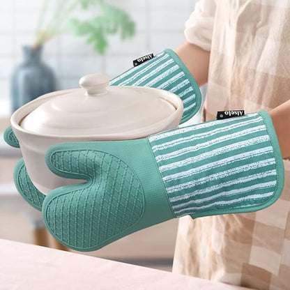 Alselo Silicone Oven Mitts Heat Resistant 932℉