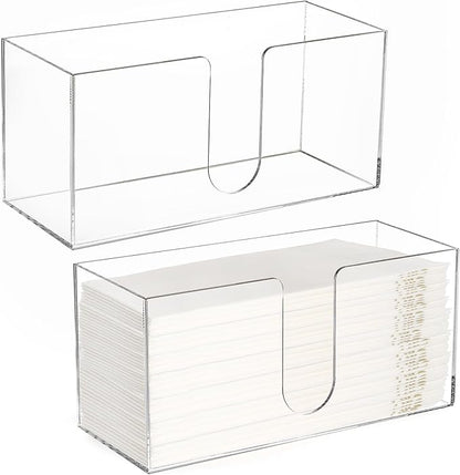 ZAVOOS 2 Pack Acrylic Paper Towel Holder, Folded Countertop Z-fold C-fold