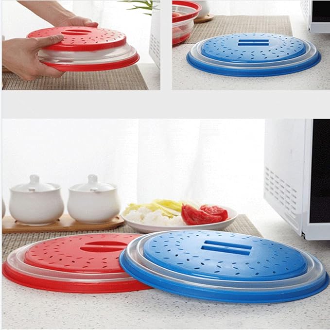 Collapsible Microwave Splatter Cover, 10.5 Inch, Dishwasher-safe, Microwave