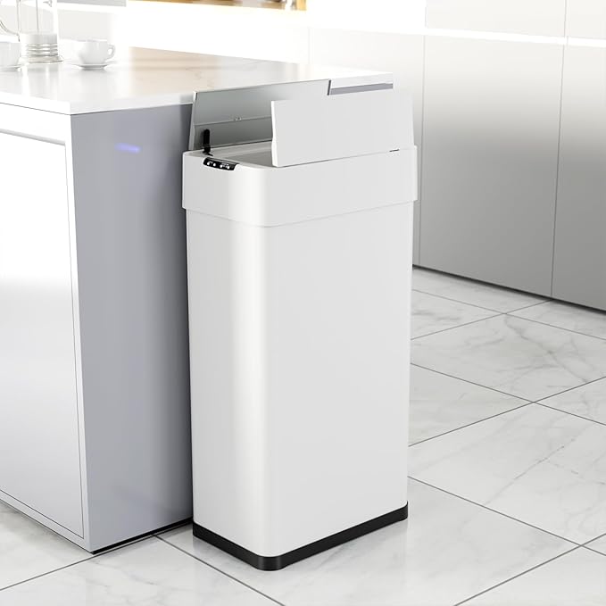 TLSUNNY 21.1 Gallon Automatic Trash Can, Stainless Steel Motion Sensor Garbage