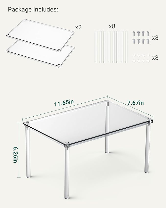 Bobomoment Acrylic Cabinet Organizer, Spice Rack Organizer