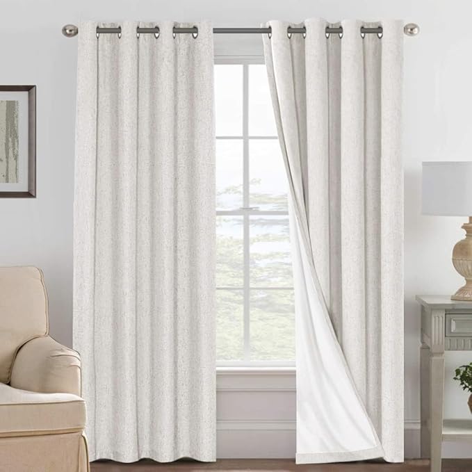 H.VERSAILTEX Ivory Blackout Curtains