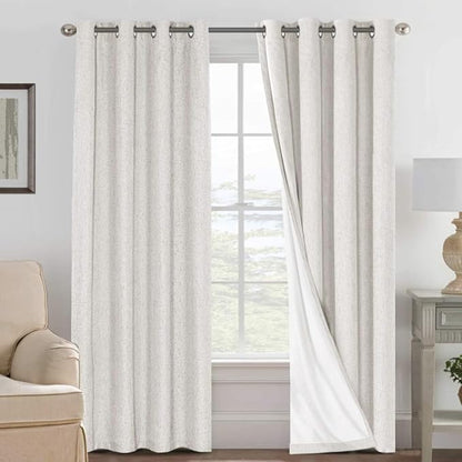 H.VERSAILTEX Ivory Blackout Curtains