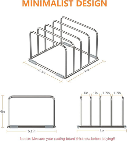 KORRTFID Cutting Board Holder Stand, Chopping Board Storage Rack, Cutting Board