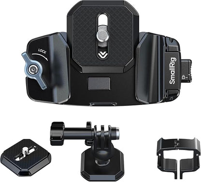SMALLRIG Universal Three-in-One Camera Clip Kit, Quick Release System, Backpack