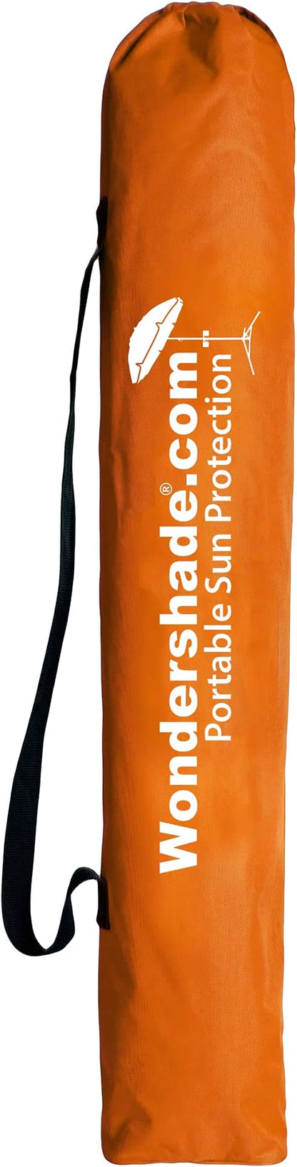 Wondershade Ultimate Portable Sun Shade Umbrella, Lightweight Adjustable Instant Sun Protection - Orange