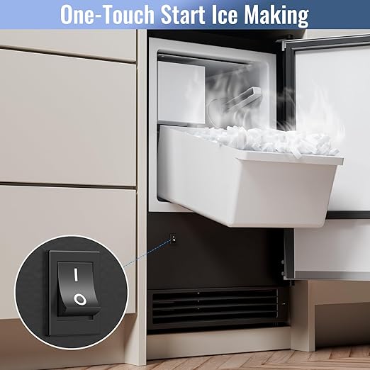 Under Counter Crescent Ice Maker Machine, 15 LBS/Day