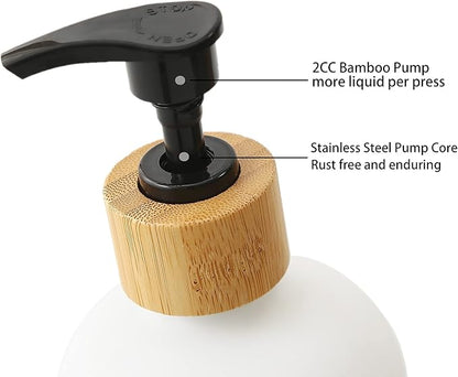 Glass Lotion Dispenser, Refillable Matte Black Hand Lotion Dispenser Suitable