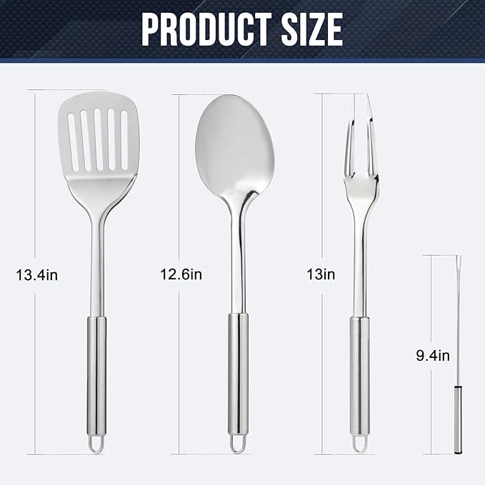 Portable Camping Kitchen Utensil 34 Pcs Set- Cookware Kit, Stainless Steel Outdoor Cooking and Grilling Utensil Organizer Travel Set Perfect for Travel, Picnics, RVs, Camping, BBQs, Parties