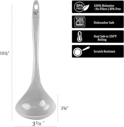 Reston Lloyd Melamine Soup Ladle Kitchen Utensil, Durable BPA-Free Plastic