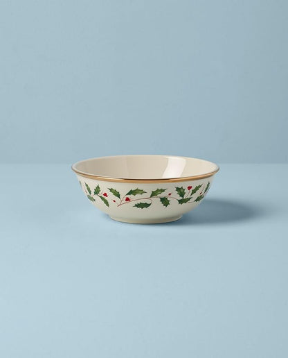 Lenox 883431 Holiday Place Setting Bowl, Red & Green, Christmas Dinnerware