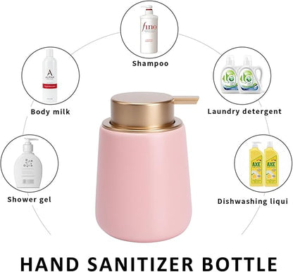 Soap Dispenser Ceramic with Easy-to-Press Pump Hand Lotion Liquid Dispenser