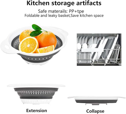 Collapsible Colander and Strainer, Silicone Strainer Colanders & Food Strainers
