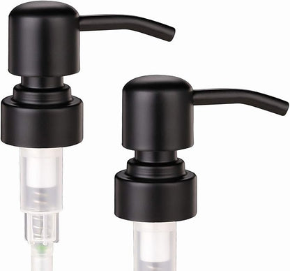 2 Pack Thick Amber Glass Pint Jar Soap Dispenser