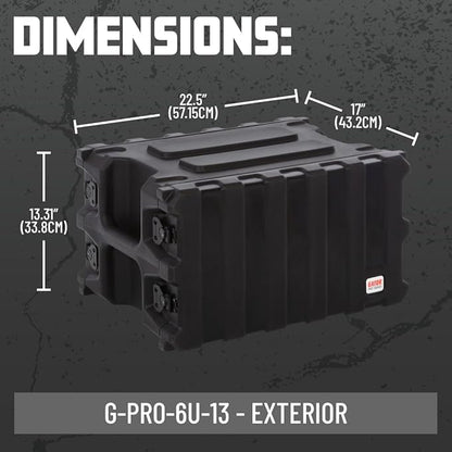Gator Cases Pro Series Rotationally Molded 6U Rack Case