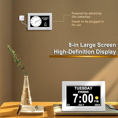 CAZOKASI 8inch Extra Large Impaired Vision Digital Alarm Clock