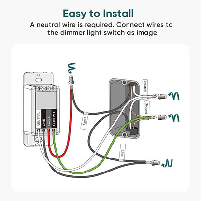 TREATLIFE Smart Dimmer Switch 4 Pack, Single Pole Smart Switch Works