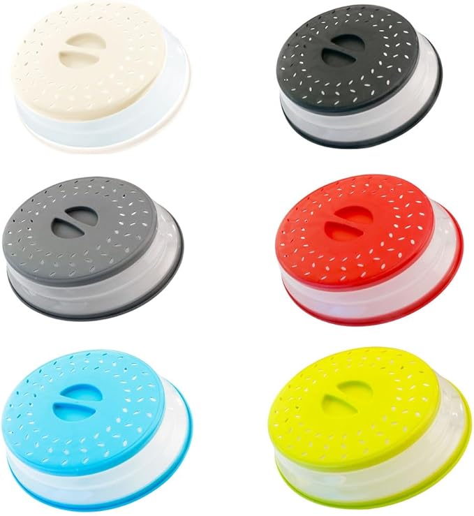 Collapsible Microwave Splatter Cover, 10.5 Inch, Dishwasher-safe, Microwave