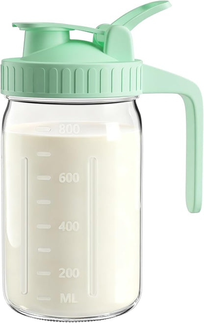 32oz Breast Milk Pitcher with Lid – Leak-Proof & Airtight Glass Storage
