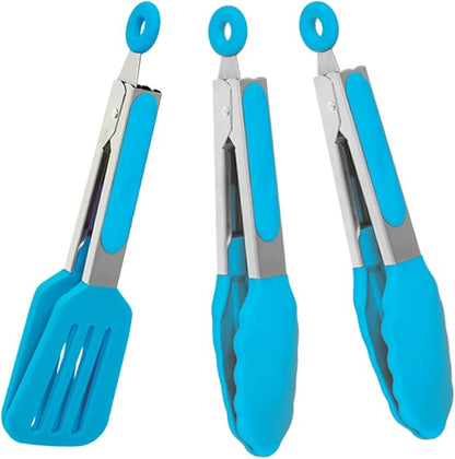 Small Serving Tongs Set of 3, Mini Tongs