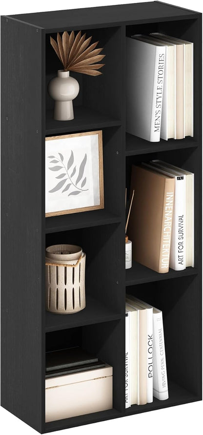 Furinno LUDER Book Shelf, 7-Cube Bookshelf, Bookcase