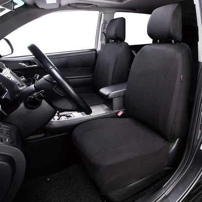 Flying Banner Car Seat Covers Front Seats Rear Bench Polyester car seat Protectors Easy installations Rear Bench Split Classic Man Lady Truck Soid Black