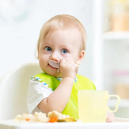 PandaEar 6 Pack Silicone Baby Spoons and Fork Feeding Set- Anti-Choke First