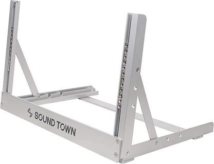 Sound Town 6U Aluminum 2-Post Desktop Open-Frame Rack, Angle Adjustable