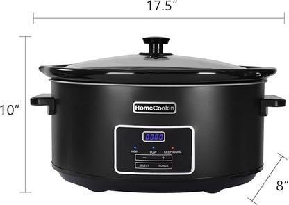 HOMECOOKIN 8 Quart Programmable Slow Cooker, Kitchen Appliances, Perfect