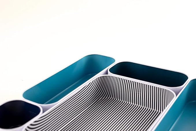 Three by Three Seattle 5 Piece Metal Organizer Tray Set
