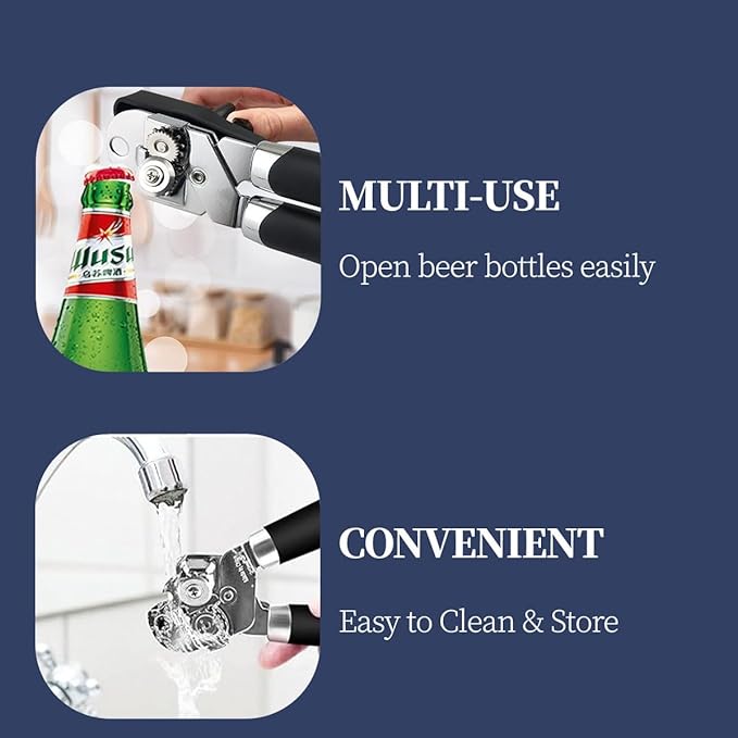 Can Opener Manual Heavy Duty, Ariettie Hand Held Can Openers