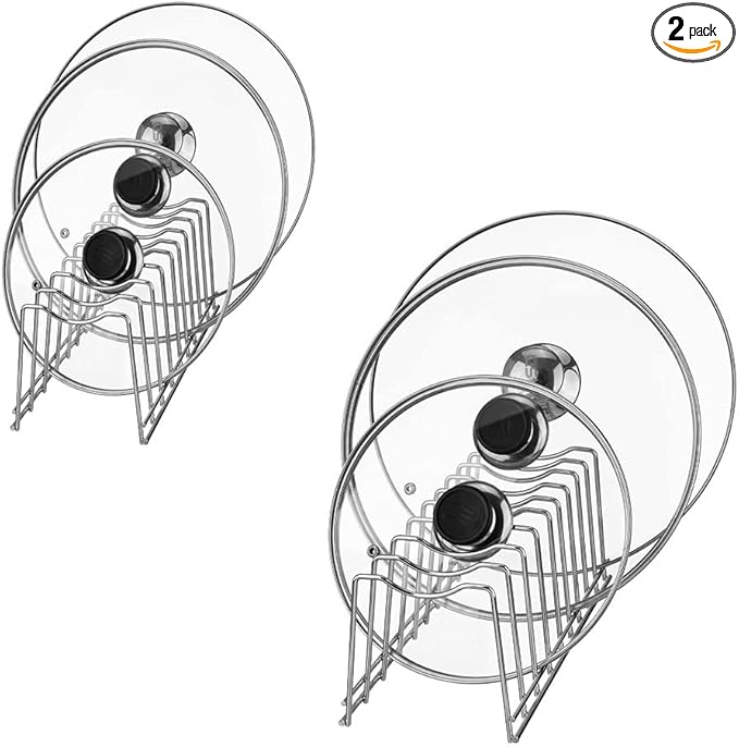 Pot Lid Organizer, Kitchen Pot Lid Rack Holder, Rest Cutting Board, Baking Sheet
