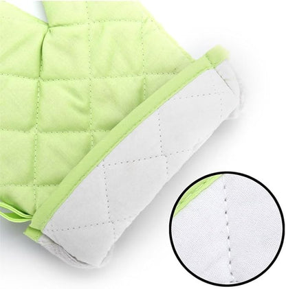 Oven Mitts, Premium Heat Resistant Kitchen Gloves Cotton & Polyester Quilted