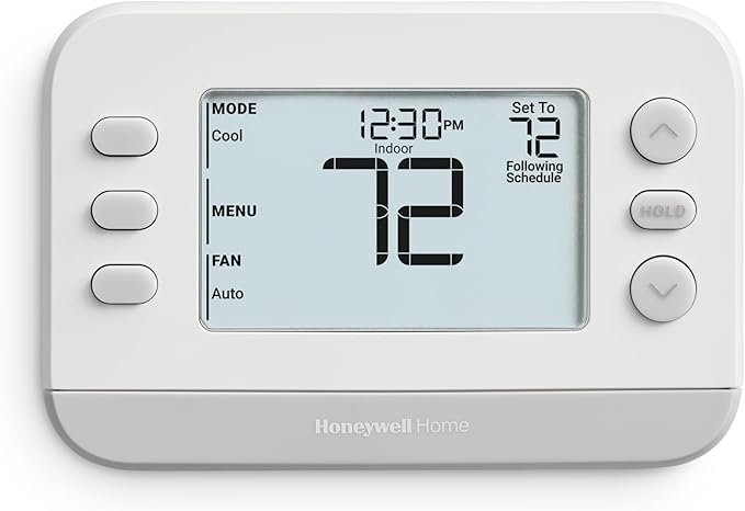 New! Honeywell Home Programmable Thermostat, Single-Stage, 1 Heat/1 Cool