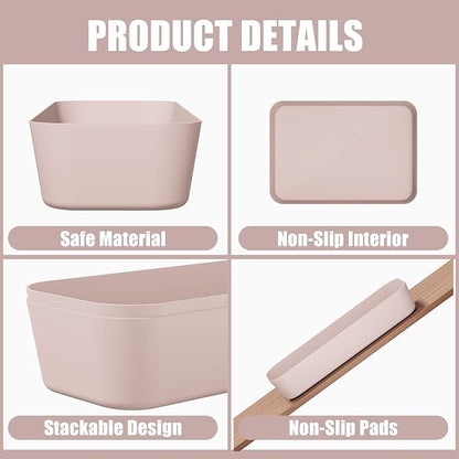 Plastic Drawer Organizers, Desk and Vanity Organizer Plastic Tray, Makeup