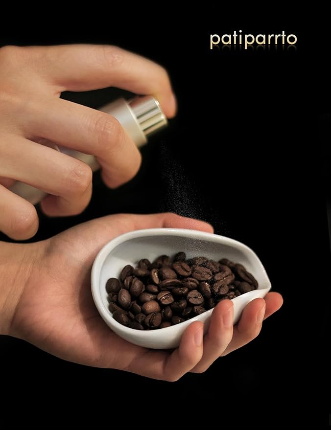 Coffee Bean Dosing Cup and Spray Bottle Set, Ceramic Single Dosing Tray