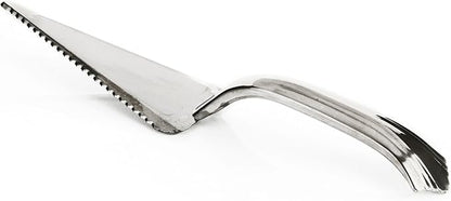 PARTY BARGAINS Silver Plastic Cake Cutter, 10 Inch Classic Disposable Cake