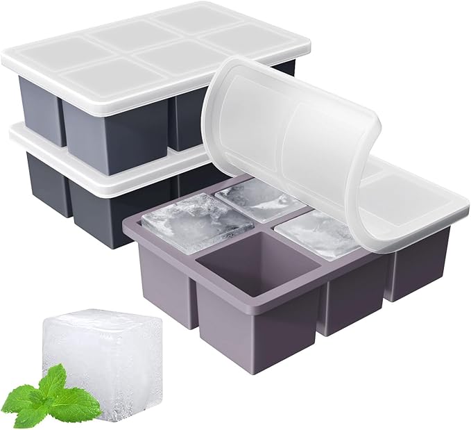 Large Ice Cube Tray for Whiskey: FDDBI Big Square Ice Cube Maker for Cocktail