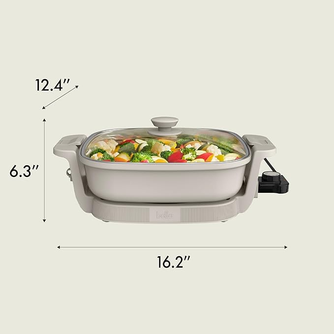 bella Make & Take Electric Skillet, Fits-anywhere™ kitchenware, EverGood™
