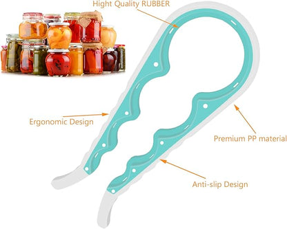 Jar Opener for Weak Hands - 5 in 1 Multi Function Can Opener Bottle Opener Kit