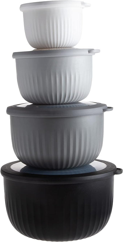 COOK WITH COLOR Prep Bowls with Lids- Wide and Deep Nesting Plastic Small