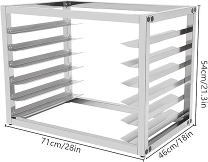 6 Tier Bun Pan Rack, Aluminum Bakery Rack