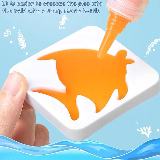 Magic Water Elf Toy Kit for Kids - Aqua Fairy Water Gel Kit - 12 Colors*100ml Squishy Maker Set - 12 Shape Molds - Arts & Crafts Water Elf Creation kit - Children's DIY Marine Life (12 Colors)