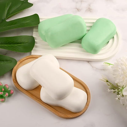 Sakolla 2 Pack 6 Cavity DIY Silicone Soap Molds Classical Handmade Silicone Molds for Bath Bombs, Craft Soap Making Supplies