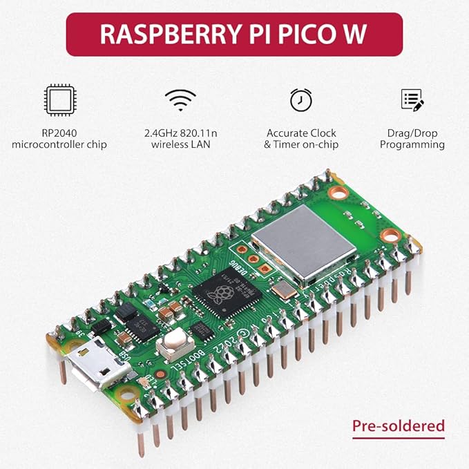 GeeekPi Ultimate Kit for Raspberry Pi Pico W with Headers, Detailed Tutorials, Project Examples, Various Items for MicroPython Programming