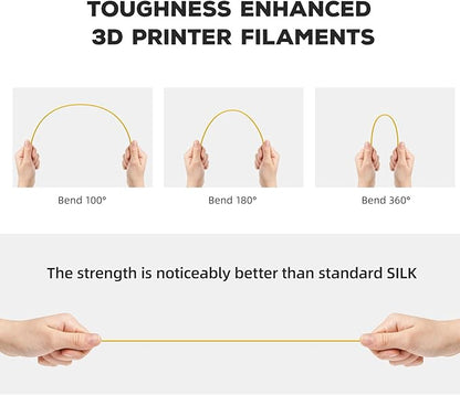 FLASHFORGE PLA Filament 1.75mm, 3D Printer Filament 1kg (2.2lbs) Spool, Dimensional Accuracy +/- 0.02mm, 3D Printing Filament Easy to Use and Fits for Most FDM 3D Printers (Yellow)