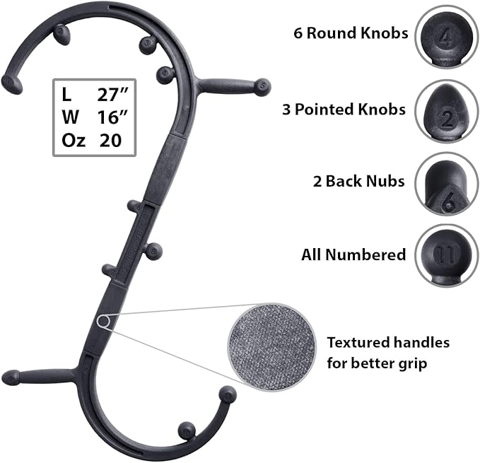 Body Back Buddy Elite – USA Made – Trigger Point Massage Tool, Shoulder Neck